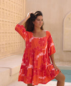 Kahea Dress in Lei Pua (Retro Orange)