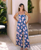 Kai Jumpsuit in Koki'o Blossom (Navy)