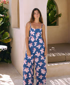 Kai Jumpsuit in Koki'o Blossom (Navy)