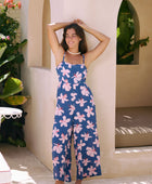 Kai Jumpsuit in Koki'o Blossom (Navy)