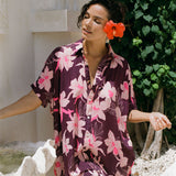 Kaimana Dress in Isle Orchid (Wine)