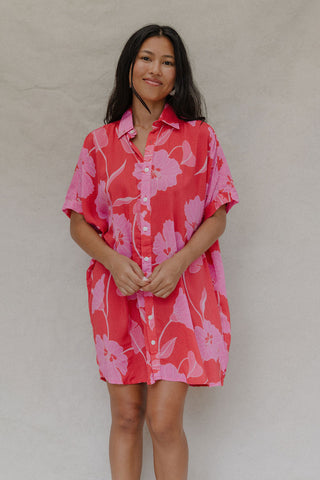Kaimana Dress in Ma'o Hau Hele (Strawberry Guava)