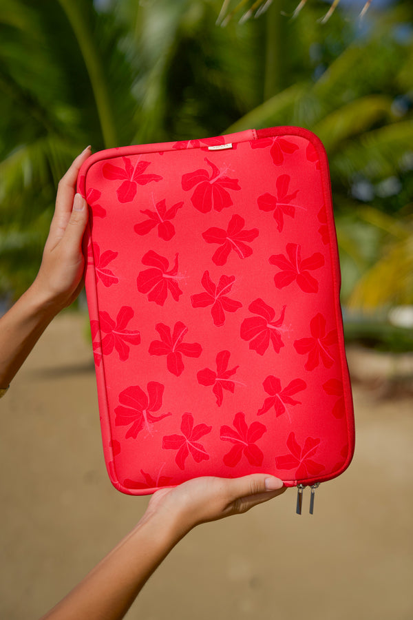 Get it Done Laptop Case in Koki'o Blossom (Hot Pink)