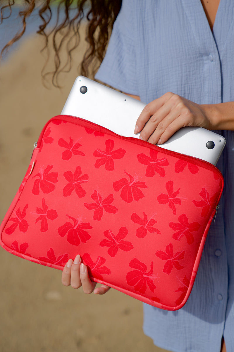 Get it Done Laptop Case in Koki'o Blossom (Hot Pink)