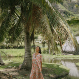Lena Dress in Tiare Ginger (Jade)