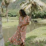 Lena Dress in Tiare Ginger (Jade)