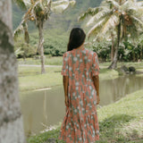 Lena Dress in Tiare Ginger (Jade)