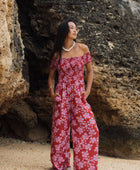 Brooklyn Jumpsuit in Island Retro (Berry)