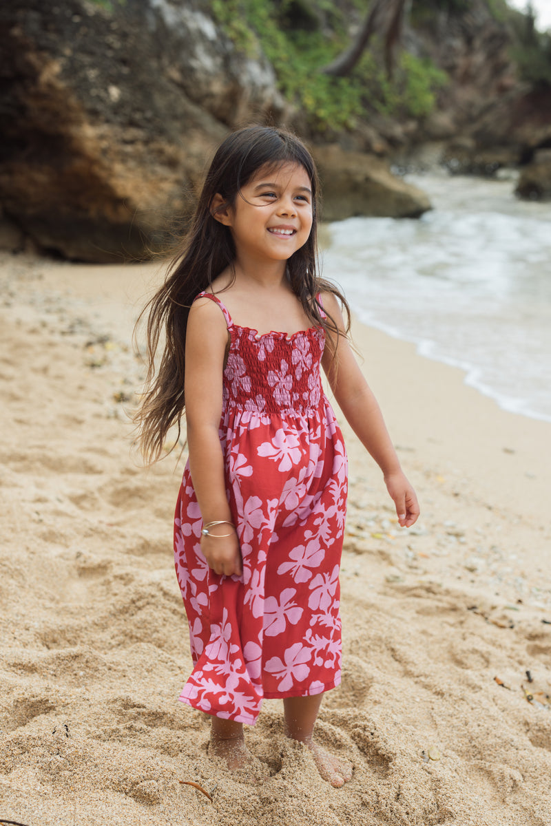 Kaia Dress in Island Retro (Berry)