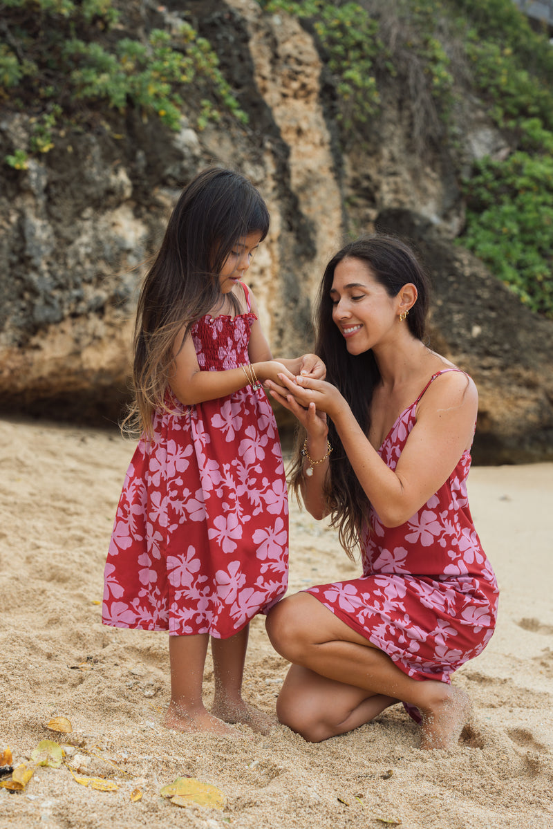 Kaia Dress in Island Retro (Berry)