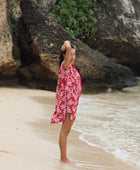 Kaimana Dress in Island Retro (Berry)