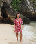 Kaimana Dress in Island Retro (Berry)