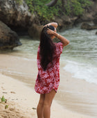 Kaimana Dress in Island Retro (Berry)