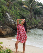 Kaimana Dress in Island Retro (Berry)