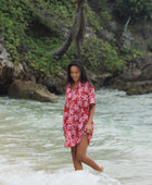 Kaimana Dress in Island Retro (Berry)