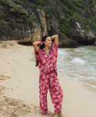 Kaimana Dress in Island Retro (Berry)