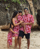 Men's Kahana Button-Up in Island Retro (Berry)