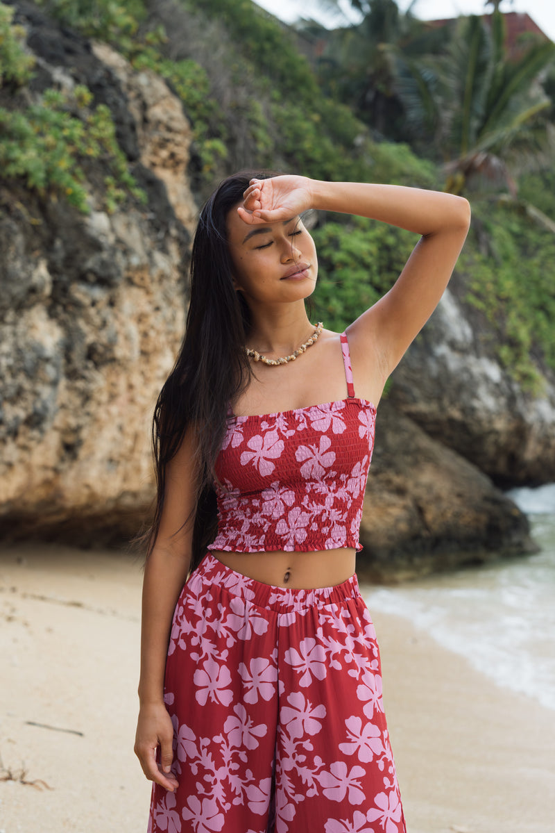 Rumi Bandeau in Island Retro (Berry)