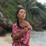 Finish the Look Scrunchie in Island Retro (Berry)