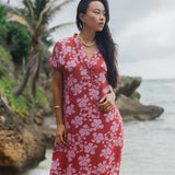 Tide Dress in Island Retro (Berry)
