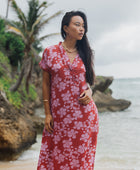 Tide Dress in Island Retro (Berry)