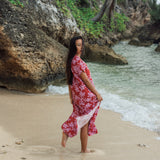 Tide Dress in Island Retro (Berry)