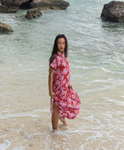 Tide Dress in Island Retro (Berry)