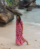 Tide Dress in Island Retro (Berry)