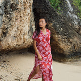 Tide Dress in Island Retro (Berry)