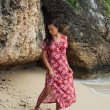 Tide Dress in Island Retro (Berry)