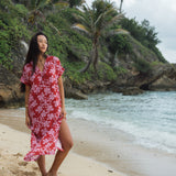 Tide Dress in Island Retro (Berry)