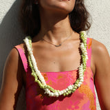 gold plated plumeria necklace