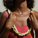 gold plated plumeria necklace
