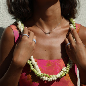 gold plated plumeria necklace
