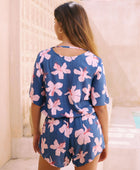 Luna Playsuit in Koki'o Blossom (Navy)