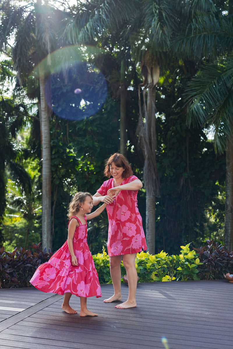 Myla Dress in Ma'o Hau Hele (Strawberry Guava)