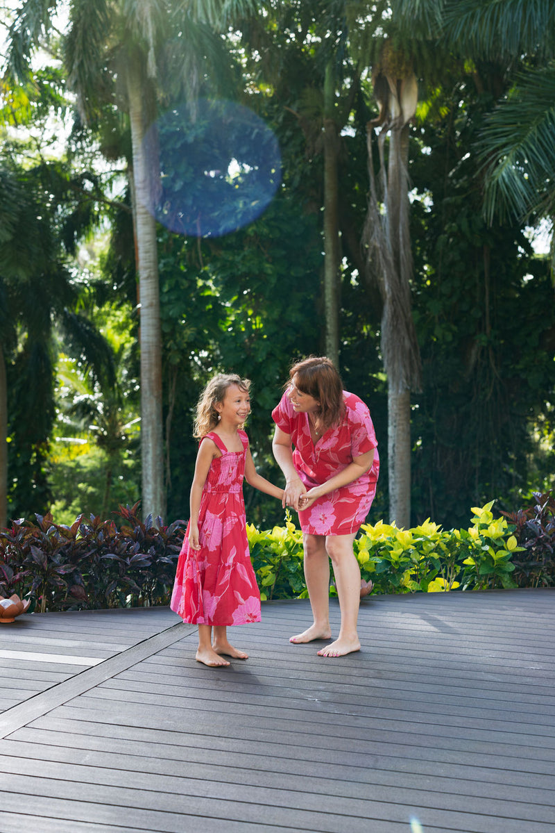 Myla Dress in Ma'o Hau Hele (Strawberry Guava)