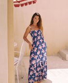 Mariko Dress in Koki'o Blossom (Navy)