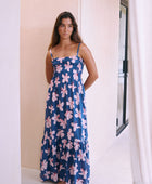 Mariko Dress in Koki'o Blossom (Navy)