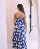 Mariko Dress in Koki'o Blossom (Navy)