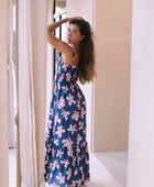 Mariko Dress in Koki'o Blossom (Navy)