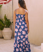 Mariko Dress in Koki'o Blossom (Navy)