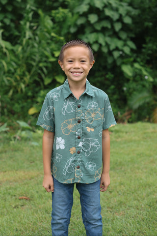 Maverick Button-Up in Pua Kenikeni (Lush)