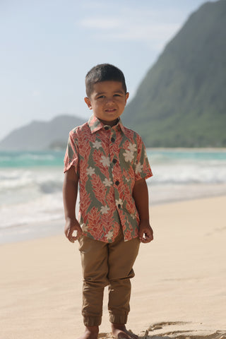 Maverick Button-Up in Tiare Ginger (Jade)