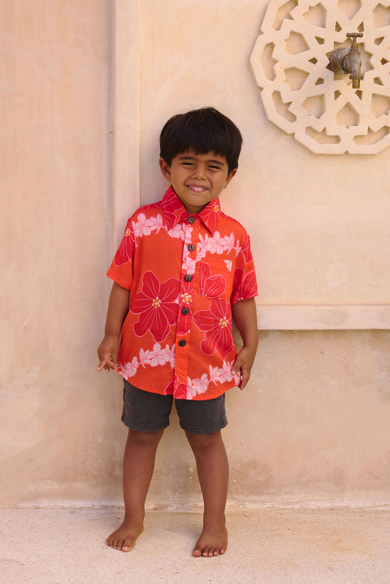 Maverick Button Up in Lei Pua (Retro Orange)