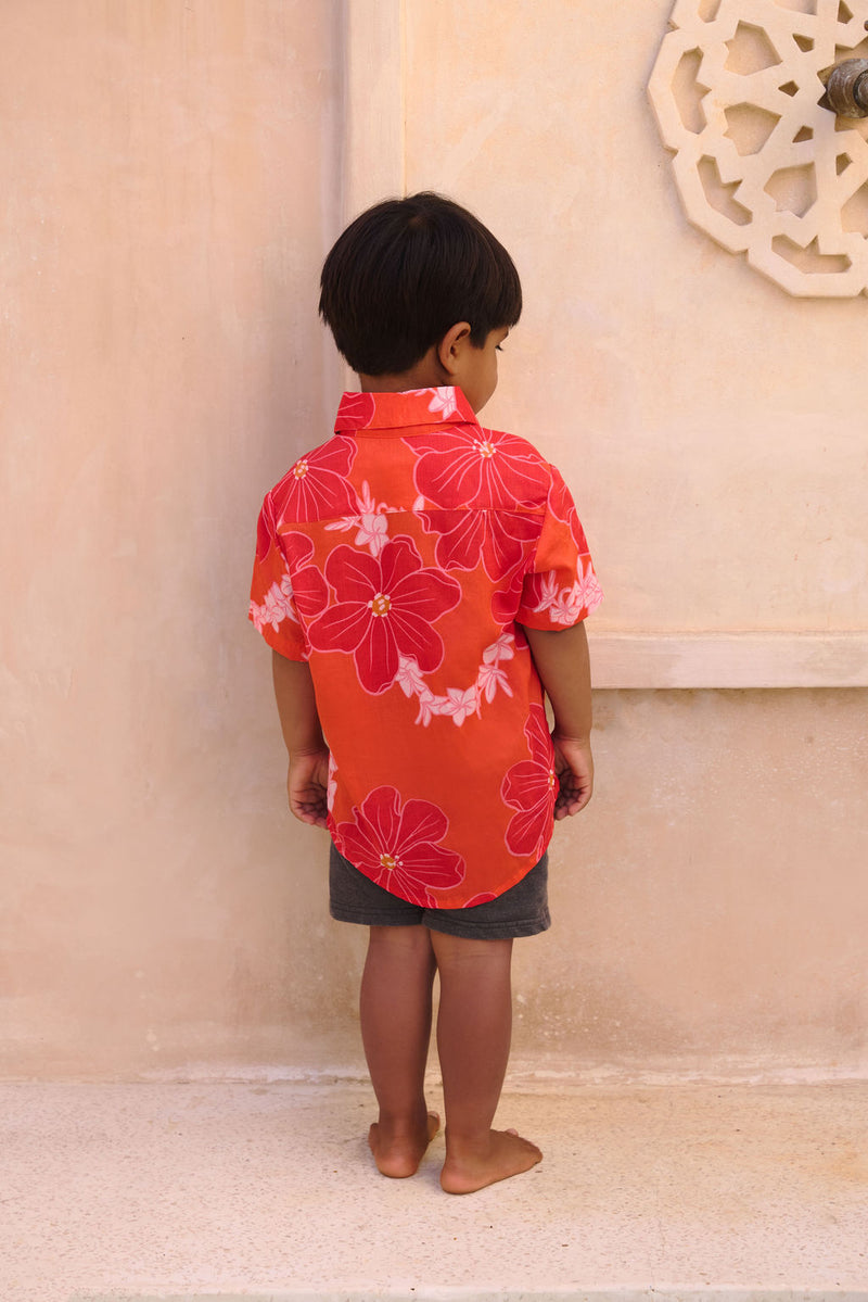 Maverick Button Up in Lei Pua (Retro Orange)