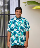 Men's Kahana Button-Up in Blue Hawai'i