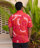 Men's Kahana Button-Up in Lei Pua (Retro Orange)