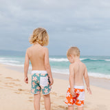 Shorebreak Boys Board Shorts in Koki'o Blossom (Teal)