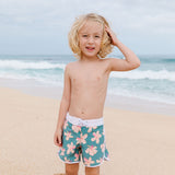 Shorebreak Boys Board Shorts in Koki'o Blossom (Teal)